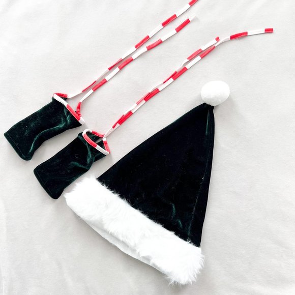 ASOS Black and White Santa Hat - Picture 1 of 2